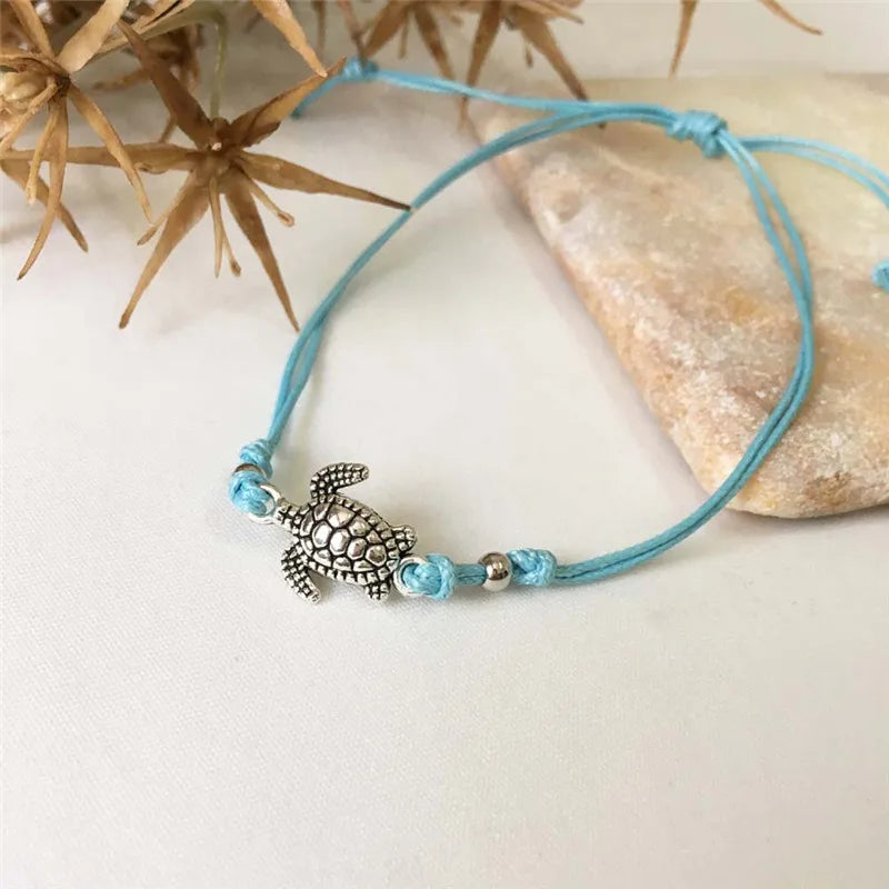 Ankle Bracelet in Marine Turtle Leather