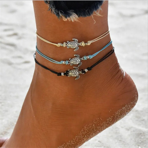 Ankle Bracelet in Marine Turtle Leather