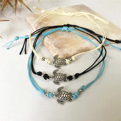 Ankle Bracelet in Marine Turtle Leather
