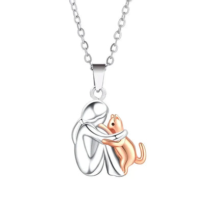 Embrace Cat Pendant Necklace – Gold-Plated Cat Lover’s Keepsake