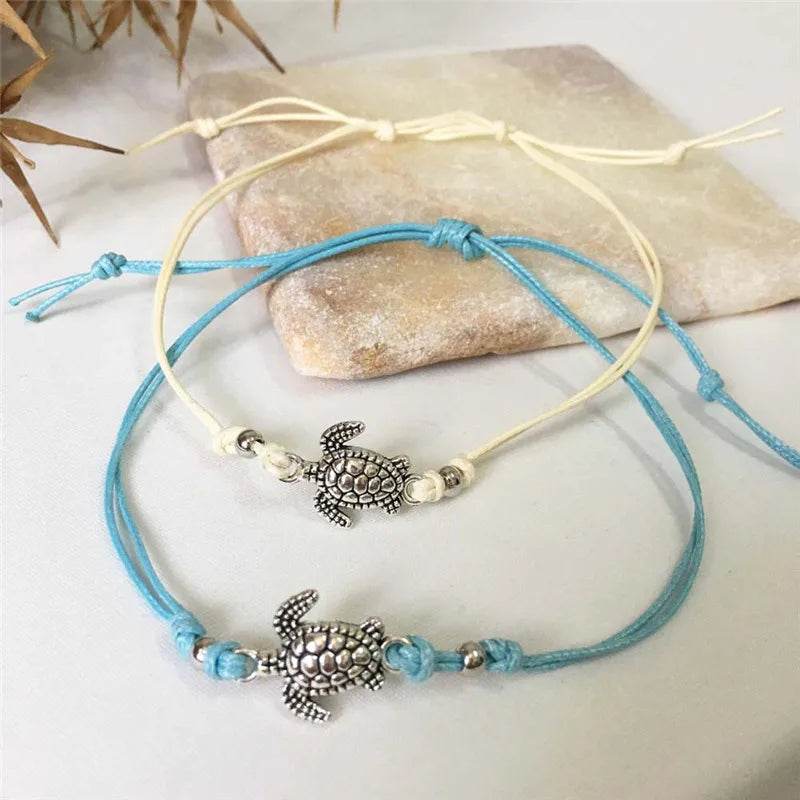 Ankle Bracelet in Marine Turtle Leather