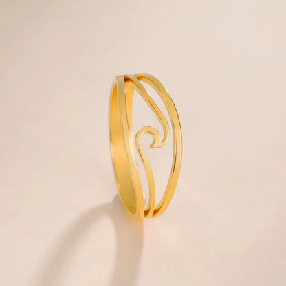 “Ocean Wave” Gold Ring