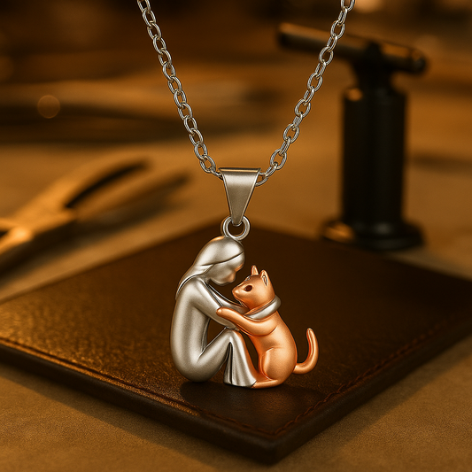 Embrace Cat Pendant Necklace – Gold-Plated Cat Lover’s Keepsake